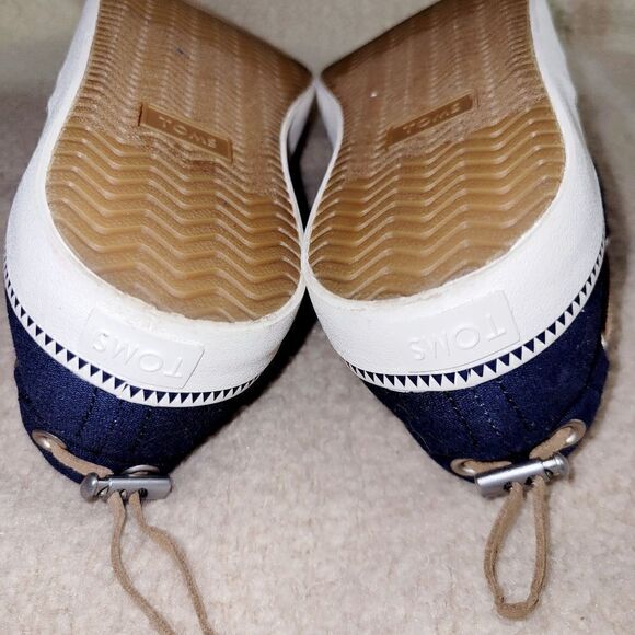 Toms Pasadena slip on shoes blue and white size 5.5. ^ - Picture 8 of 9